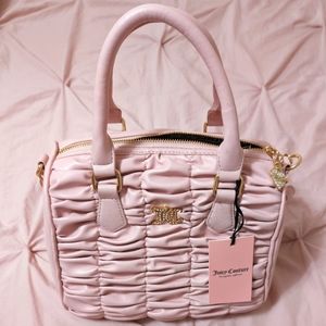 Pink Juicy Couture faux leather puckered bag